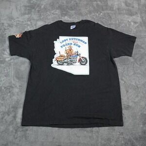 VTG HOG Shirt 2XL‎ Black Lost Dutchman Poker Run Chosa's AZ Single Stitch Hanes